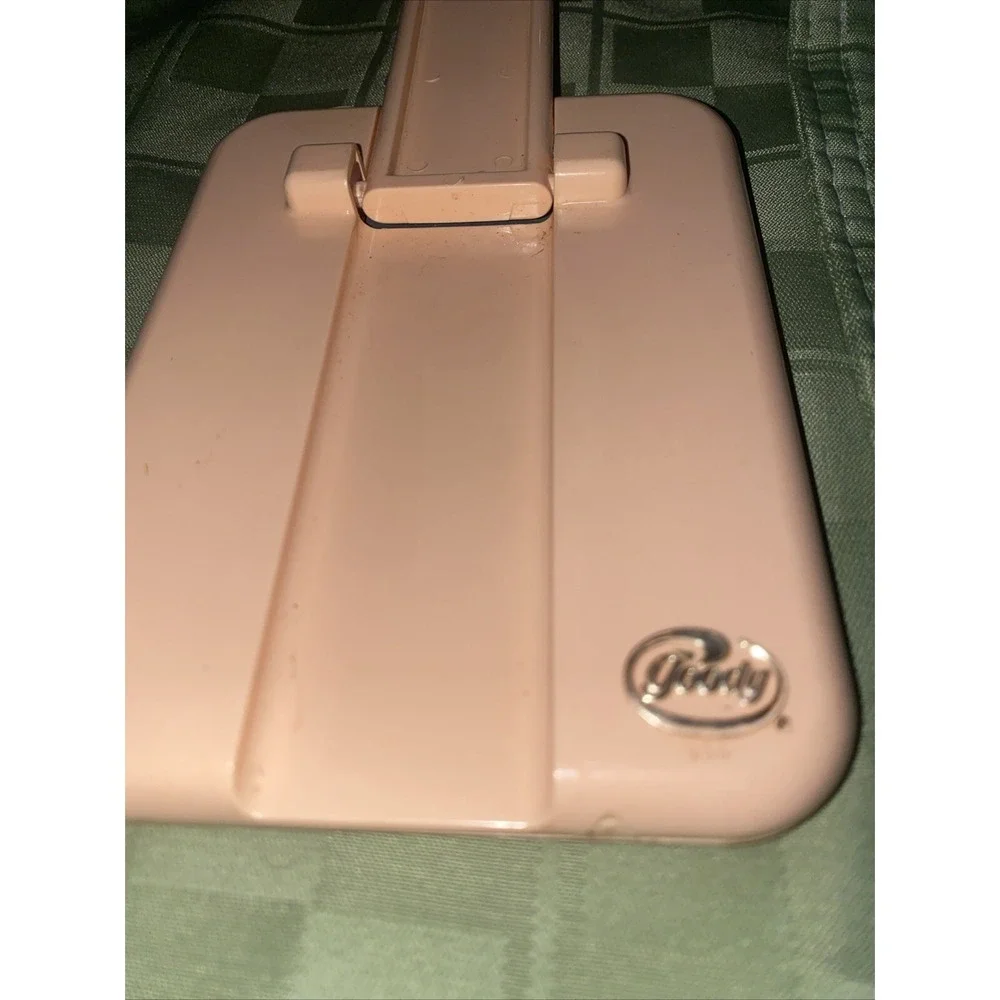 Vintage Goody Mirror Stand Up Vanity Rectangle USA Peach Pink